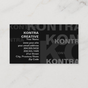 Cartão de visita de impacto grande do texto