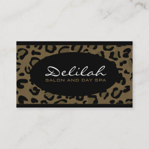 Cartão de visita de Impressão Negra de Delilah L