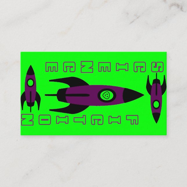 Cartão de visita de Indicador de Ficção Científica (Frente)