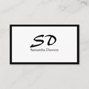 Cartão de visita de Iniciais Minimalistas 