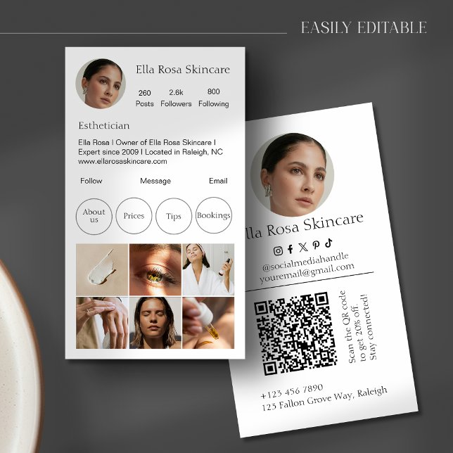 Cartão de visita de Instagram Simples (Criador carregado)