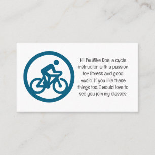 Cartão de visita de instrutor de ciclo personalizá