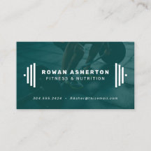 cartão de visita de instrutor de malhação com foto