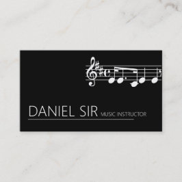 Cartão de visita de Instrutor de Música Profission