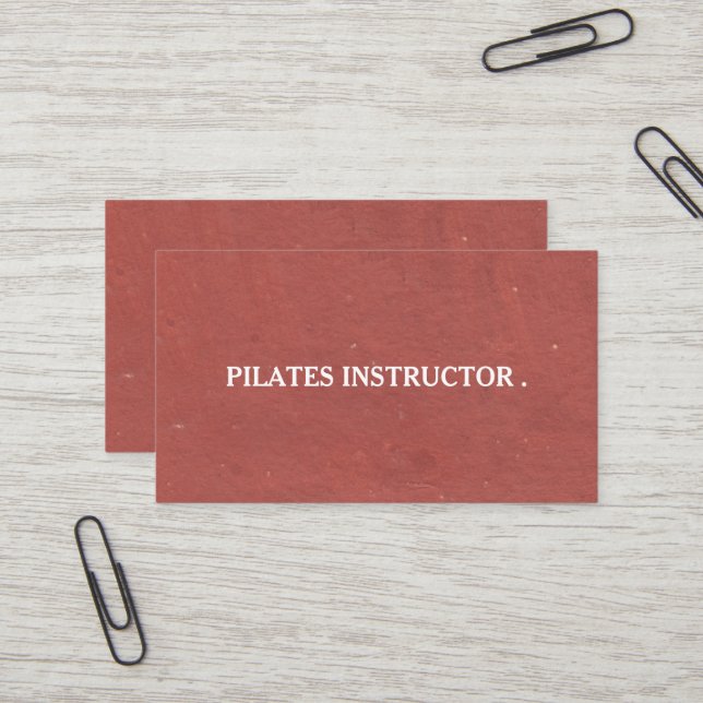 Cartão de Visita de Instrutor de Pilates Ioga Prof (Frente/Verso In Situ)