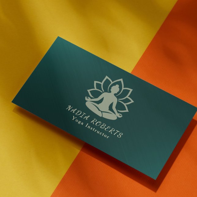 Cartão de Visita de Instrutor de Yoga | Modelo (Criador carregado)