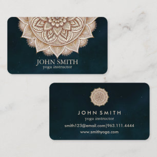 Cartão de Visita de Instrutor de Yoga Moderno em A