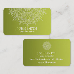 Cartão de Visita de Instrutor de Yoga Moderno em A