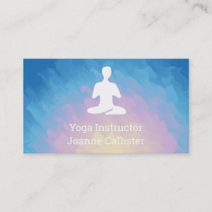 Cartão de Visita de Instrutor de Yoga ou Pilates