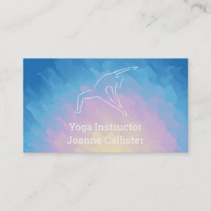 Cartão de Visita de Instrutor de Yoga ou Pilates