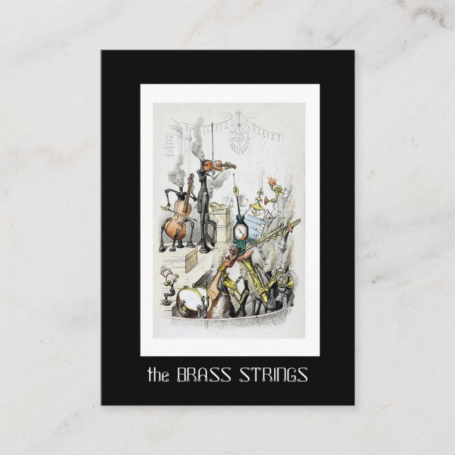 Cartão de visita de J J Grandville para músicos (Frente)