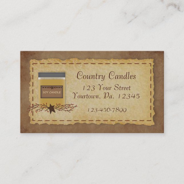 Cartão de visita de Jar Candle (Frente)