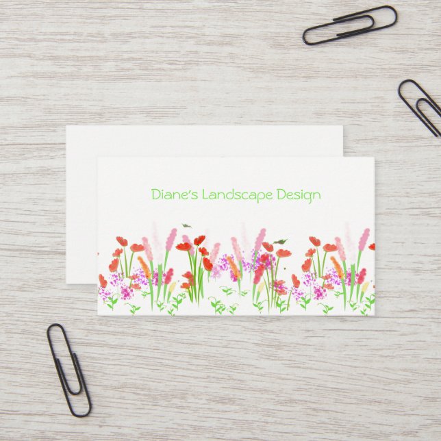 Cartão de visita de jardim (Frente/Verso In Situ)