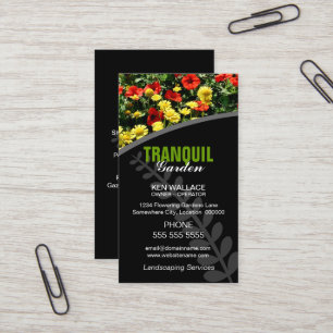 Cartão de visita de jardim paisagístico