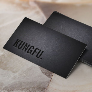 Cartão de visita de Kungfu preto profissional