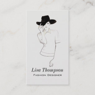 Cartão de visita de Lady Hat, Designer de Ícones