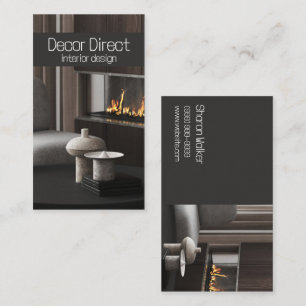 Cartão de visita de Lareira do Designer Externo In