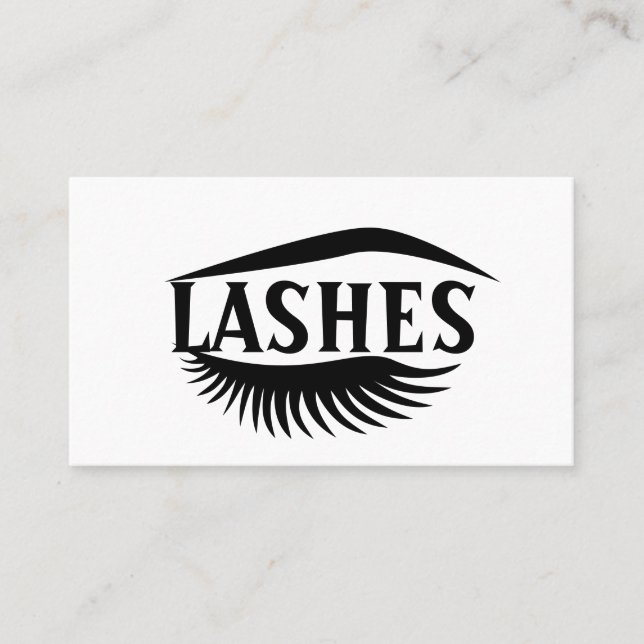 Cartão de visita de Lashes & Brows Modernos (Frente)