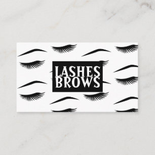 Cartão de visita de Lashes & Brows Modernos