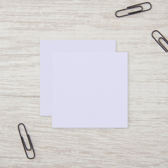 Cartão de visita de lavanda quadrado (Frente/Verso In Situ)