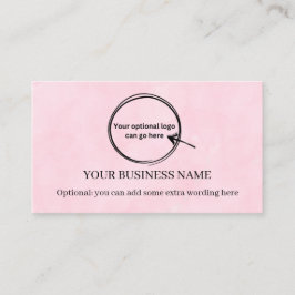 Cartão de visita de lealdade de Pinks simples prof