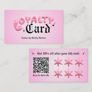 Cartão de visita de Lealdade Rosa Borracha