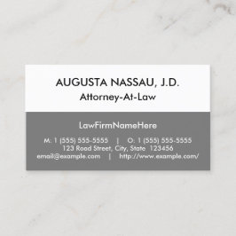 Cartão de visita de Lei de Estilo Corporativo