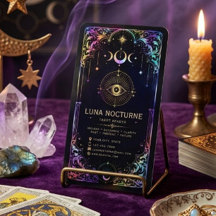Cartão de Visita de Leitor de Tarot de Luxo com Có