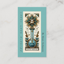 Cartão de Visita de Leitura de Cartas de Tarot Div