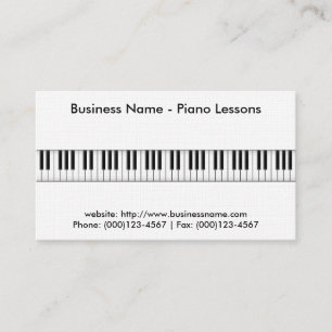 Cartão de visita de Lições de Piano: Piano 3D M