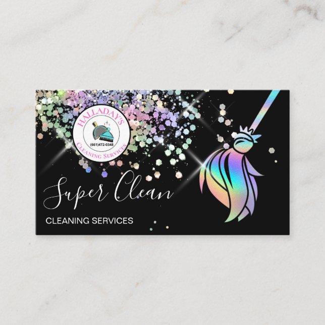 Cartão de visita de limpeza (Frente)