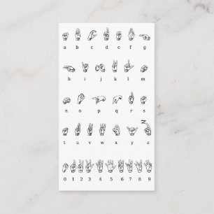 Cartão de Visita de Língua de Sinais em ASL