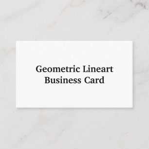 Cartão de Visita de Linha Geométrica