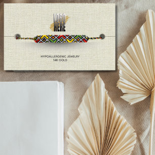 Cartão de visita de Linhagens bege de exibição de