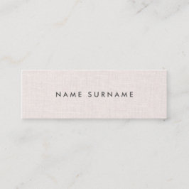 Cartão de visita de linho da disposição limpa