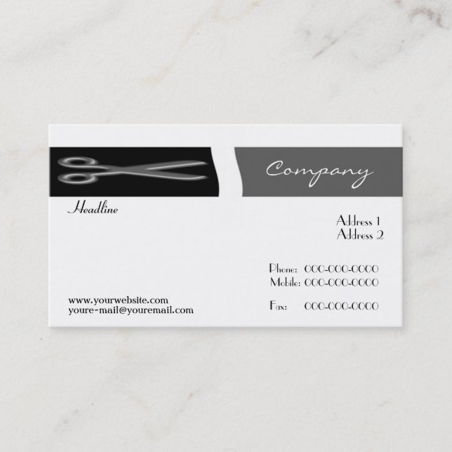 Cartão de visita de Lista de Cabelos (Frente)