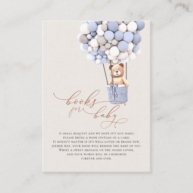 Cartão de Visita de Livros de Bebês para Balões de (Frente)