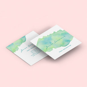 Cartão de visita de Lixo Verde Azul