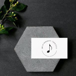 Cartão de visita de logotipo da Oitava Nota Músi