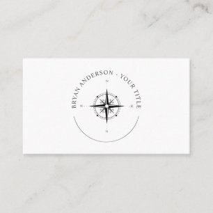 Cartão de visita de Logotipo de Compass Náutico