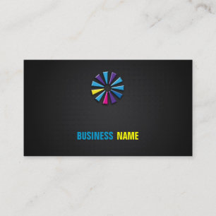 Cartão de visita de logotipo de efeito de fibra de