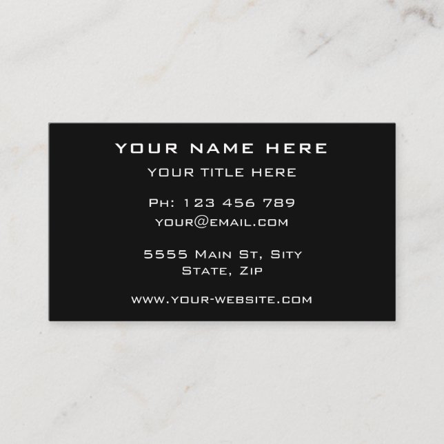 Cartão de visita de logotipo de empresa personaliz (Frente)