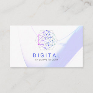 Cartão de visita de logotipo de rede digital