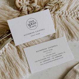 Cartão de visita de Logotipo de Tipografia Chic