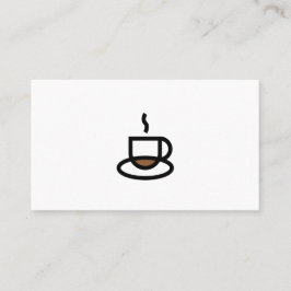 Cartão de visita de Logotipo do Café - Personalizá