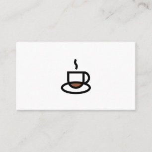 Cartão de visita de Logotipo do Café - Personalizá