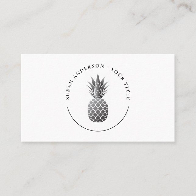 Cartão de visita de Logotipo do Pineapple (Frente)