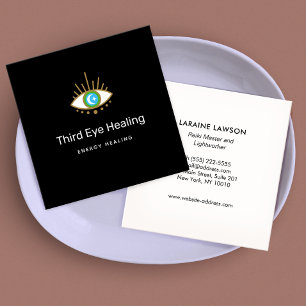 Cartão de visita de logotipo espiritual de terceir