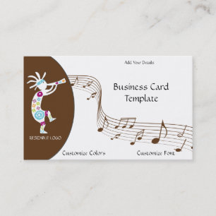 Cartão de visita de Logotipo Kokopelli Branco