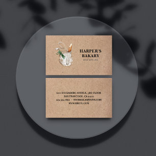 Cartão de visita de logotipo profissional da Bake